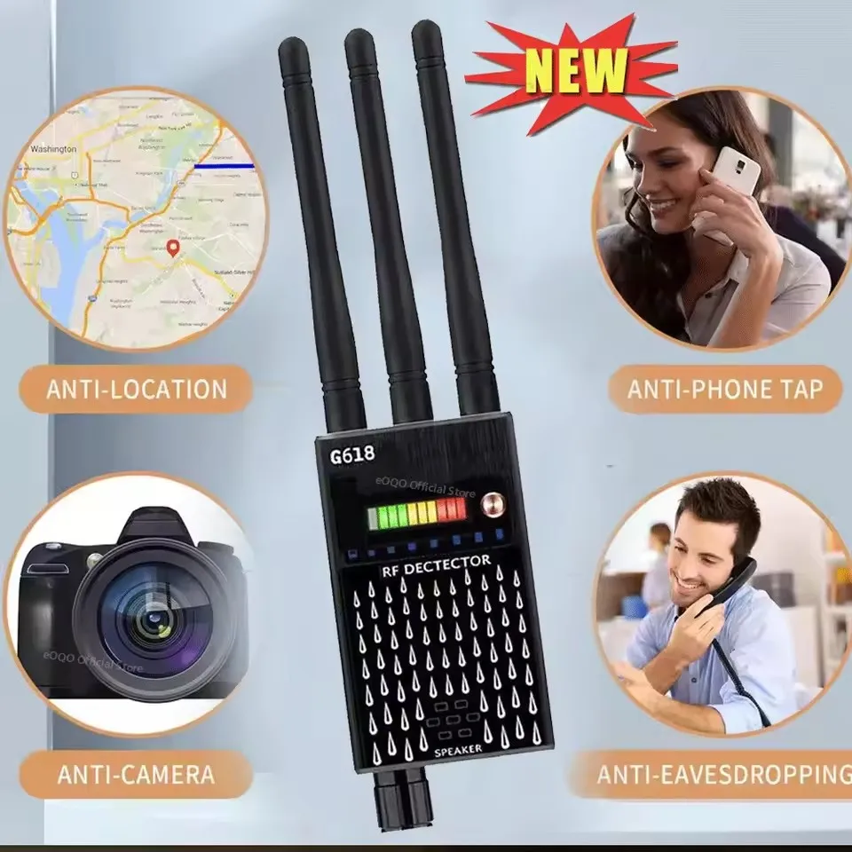 Anti Spy versteckte Kamera RF-Detektor GSM GPS Bug 4G 5G Telefon Signalblocker WiFi Bluetooth-Scanner Find Out Hacking Gadets Detect Image