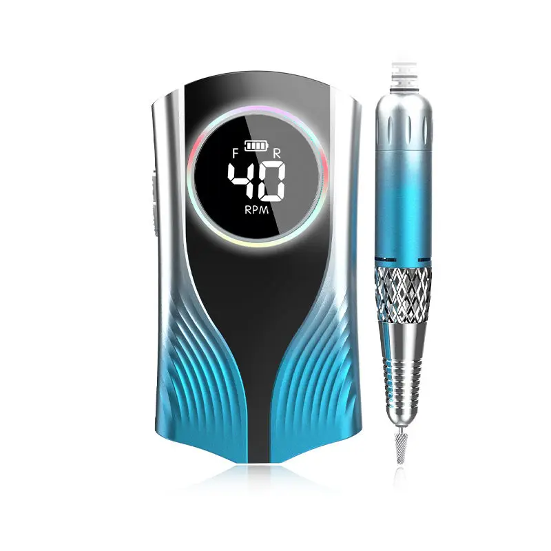 Trapano per Unghie Professionale 40000RPM Senza Fili Lima Elettrica per Unghie Kit Manicure e Pedicure per Unghie Acriliche Rimozione Gel