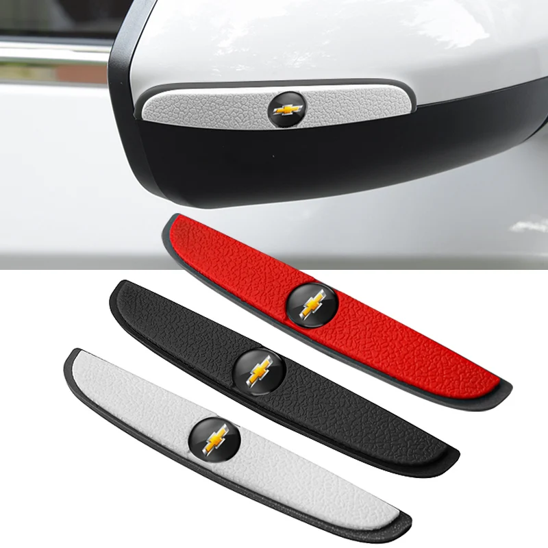 4Pcs Gummi Stoßstange Streifen Auto Tür Anti-Kollision Emblem Aufkleber Für Chevrolet Cruze Funken Captiva Suburban Camaro malibu Trax Image
