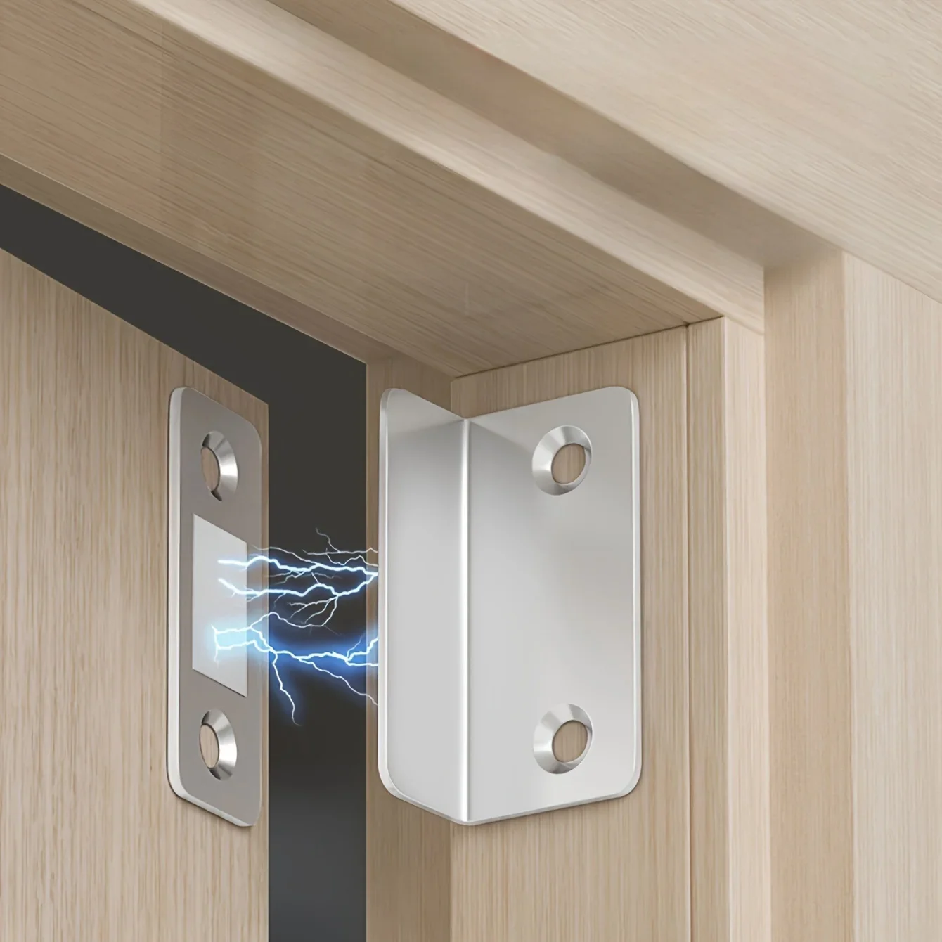 1 Paar magnetische Türschnäpper – unsichtbare, starke Haftung, bohrfreie Montage, nahtlose Freigabe – ideal für Schränke, Schiebetüren