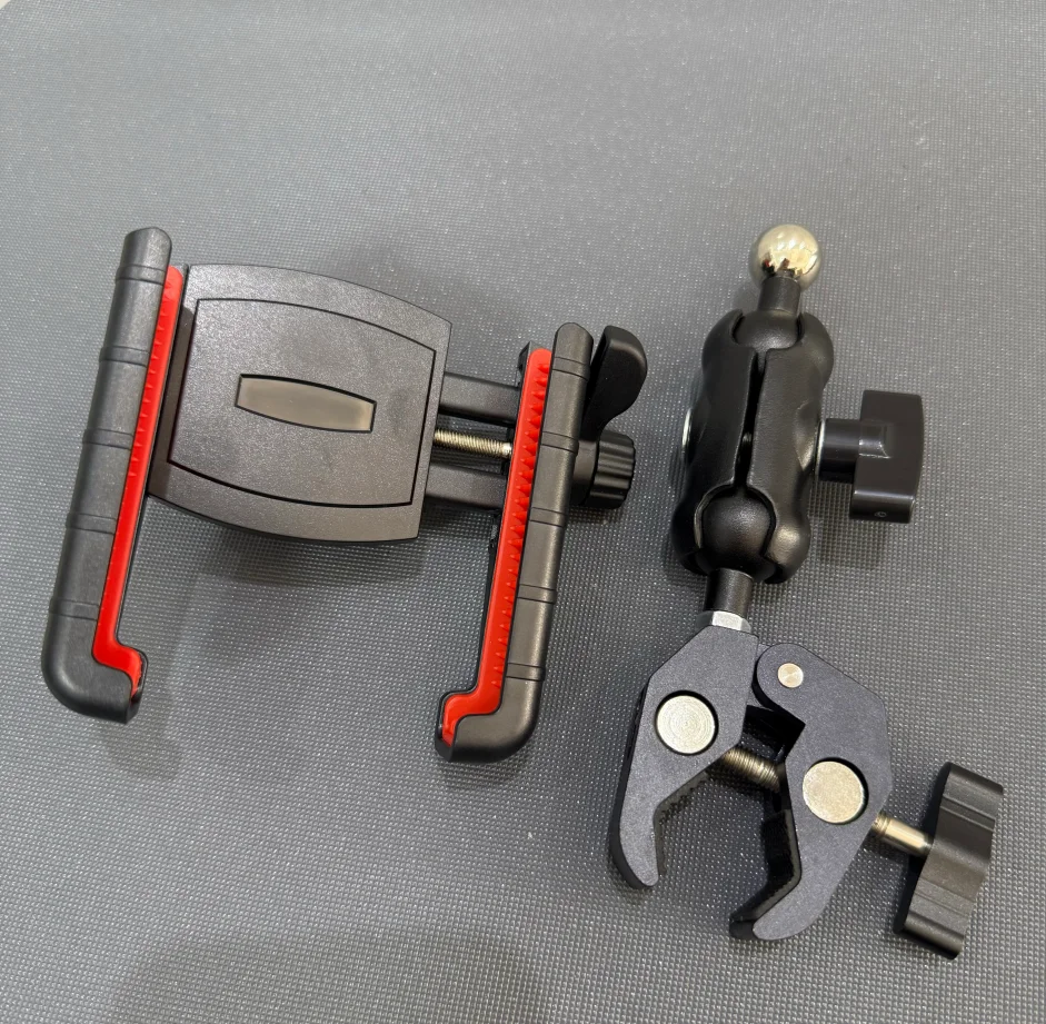 Universeller 360-Grad Verstellbarer Handyhalter Stoßfest für Mountainbikes, Karren, Live-Streaming, Bagger, Busse Image