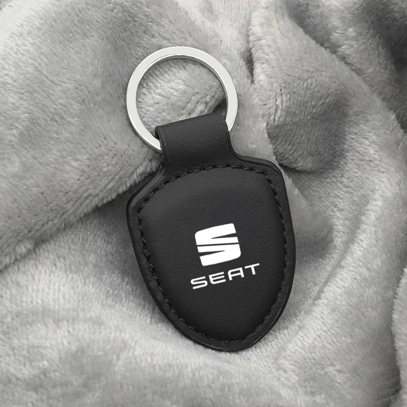 PU Echtleder Luxus-Schlüsselanhänger für Männer und Frauen, Schlüsselring für Seat FR 5f Leon Ibiza Altea Exe 5f Mk2 Mk3 TARRACO Image
