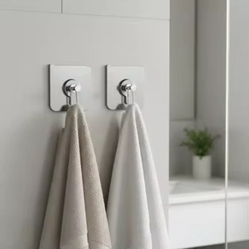 Ganci da Parete Autoadesivi in Acrilico Trasparente Resistenti Ganci Flessibili Impermeabili per Cucina e Bagno