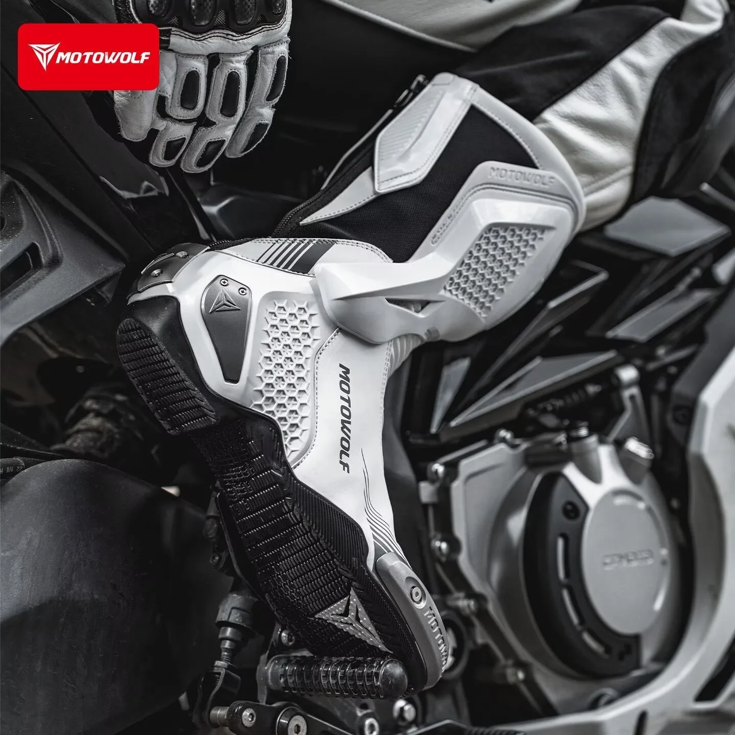 Bottes de moto Motowolf, chaussures de moto imperméables, bottes de course à tige haute, équipement de moto tout-terrain pour les quatre saisons