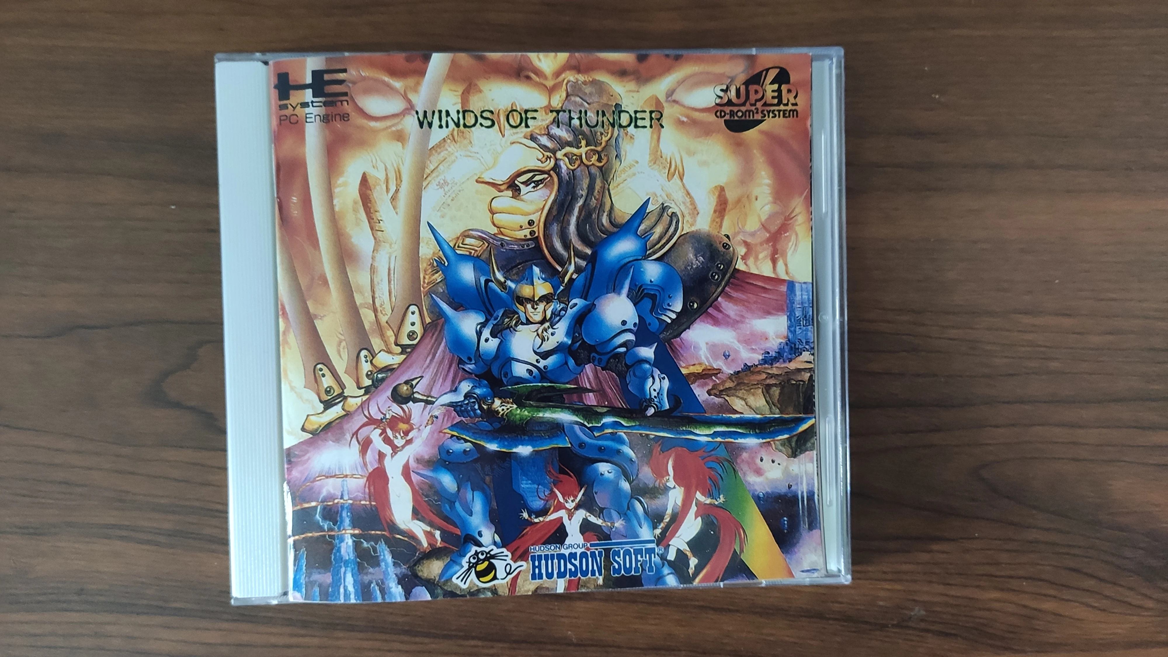 Jeu sur disque pour PC Engine : Winds of Thunder avec déverrouillage manuel, jeu pour console PCE, lecteur optique, jeu vidéo rétro à lecture directe, pièce de jeu