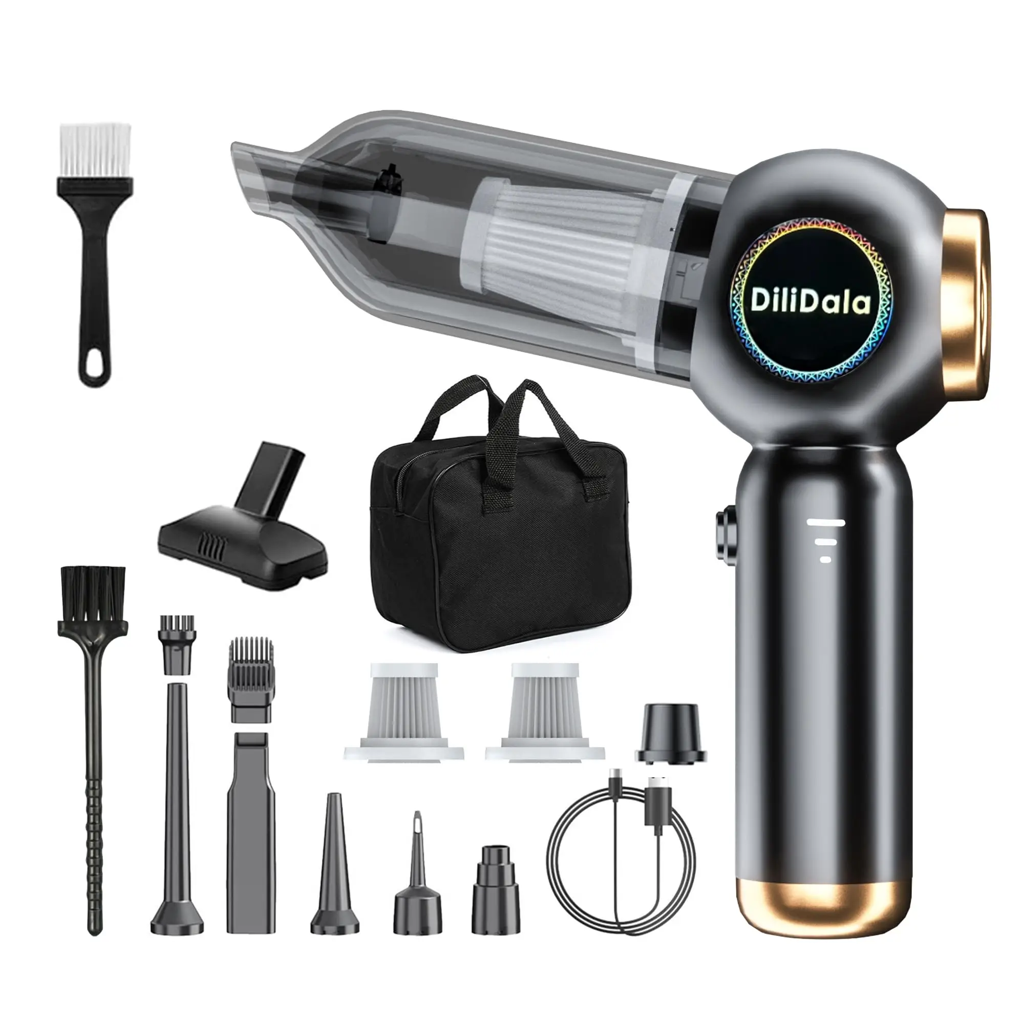 Aspirateur de voiture 22000PA, aspirateur à main, aspirateur à batterie, mini aspirateur de voiture, aspirateur puissant haute performance pour la maison