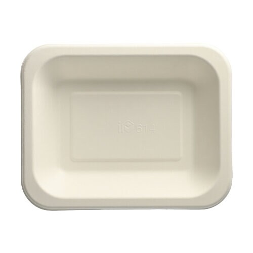 Papstar Siegelschalen aus Zuckerrohr, 18,5 x 23,5 cm, weiß 6 x 100 Stück Image