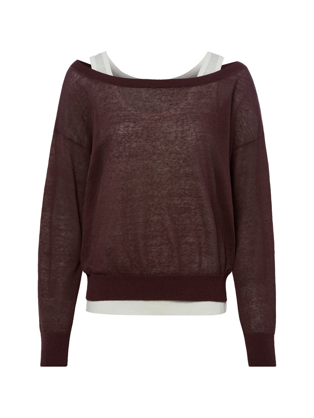 BOSS Strickpullover mit Leinen Damen kastanie, S Image