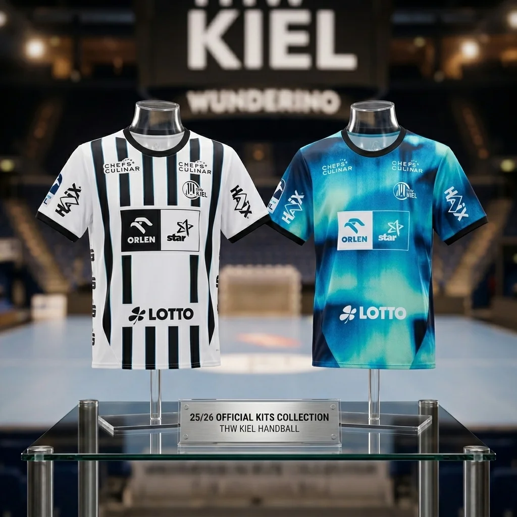 Maillot de handball allemand THW Kiel 2024-2026 pour homme – Duvnjak – Tenue d'entraînement respirante et à séchage rapide – Maillot domicile, extérieur et troisième tenue