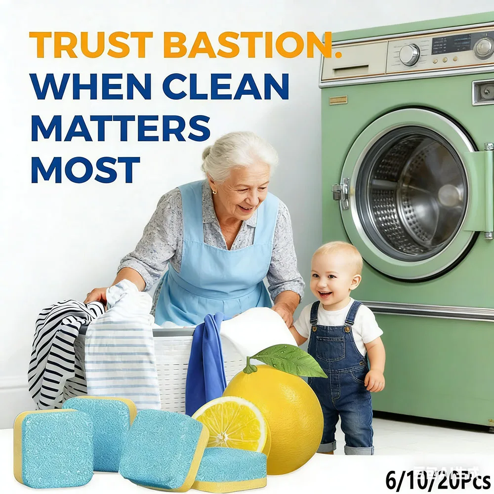 6/10/18Pcs Washing Machine Cleaning Sheet Powerful Descaling Device - Deep Cleaning Washing Machine Deodorizer Cleaning Drum