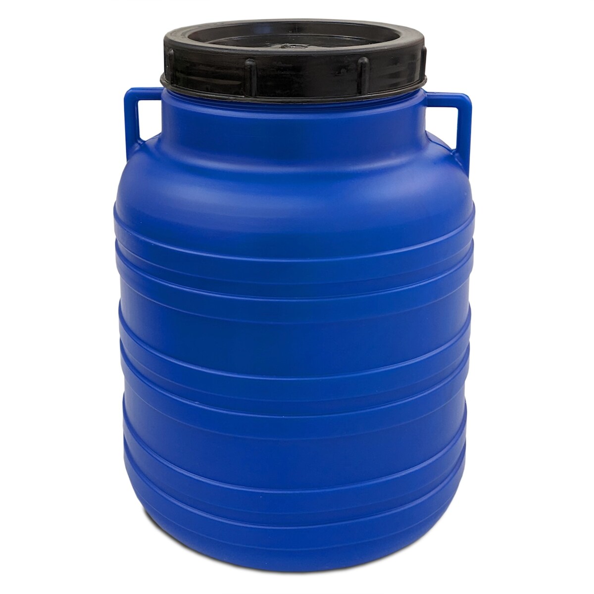 plasteo® 10 Liter Schraubdeckelfass blau Weithalsfass, Lebensmittelecht, BPA-Frei, Futtertonne Kunststofffass Deckelfass Regentonne Sauerkrautfass Image