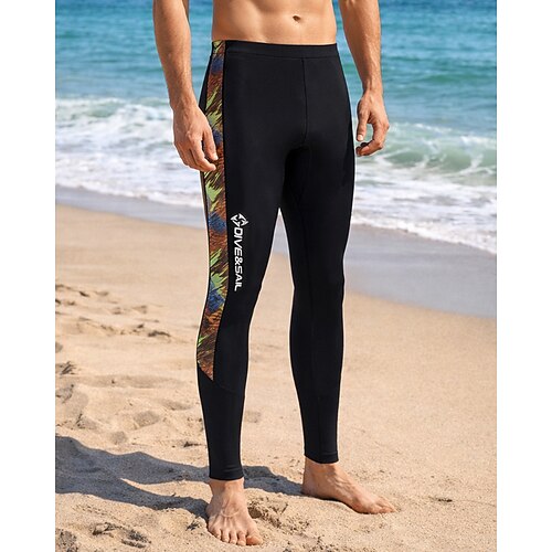 Homme Standard Short de Combinaison collants de sport maillots de bain Camouflage Jambe pleine longueur Protection UV Séchage Rapide Haute élasticité Sans manches Bas Surf Sports Nautiques Natation
