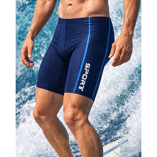 Homme Lumière Standard Short de Combinaison collants de sport maillots de bain Rayures Jambes jusqu