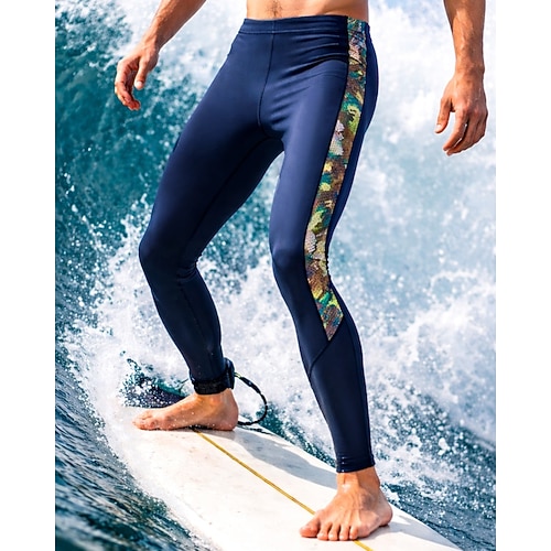 Homme Standard Short de Combinaison collants de sport maillots de bain Camouflage Jambe pleine longueur Protection UV Séchage Rapide Haute élasticité Sans manches Bas Surf Sports Nautiques Natation