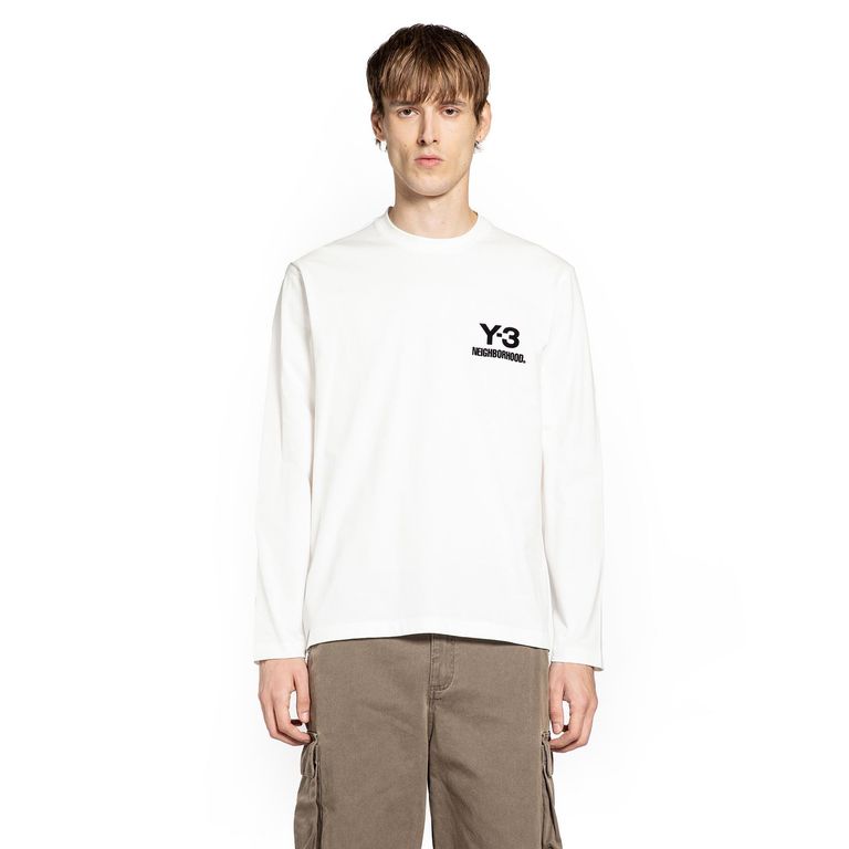 Nbhd Logo Long Sleeve T-Shirt - White - Y-3 T-Shirts