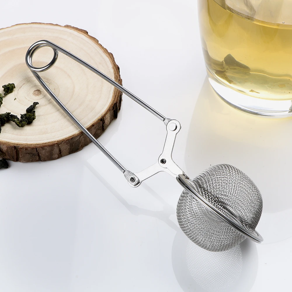 Tee-Ei Griff Tee Ball Kugel Mesh Tee Sieb Kaffee Kräuter Gewürz Filter Diffusor Küche Gadget Edelstahl Image