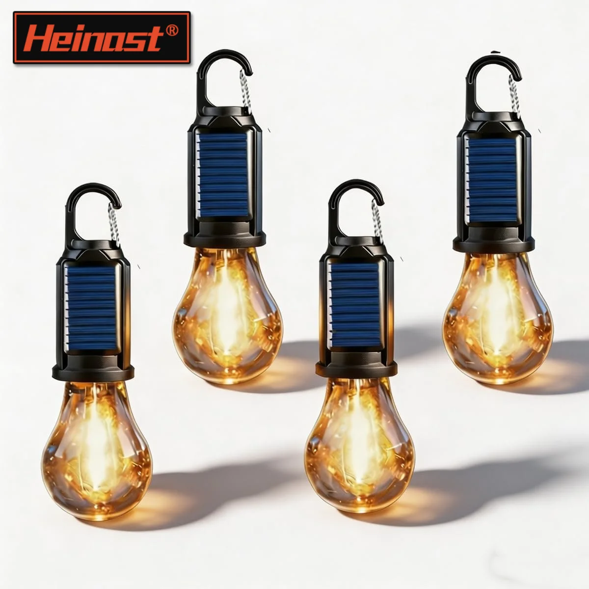 1-4 Stück Vintage Solar/USB Wiederaufladbare Campinglaterne LED Wolframlampe Multifunktionale Atmosphäre-Zeltlampe für Outdoor Image
