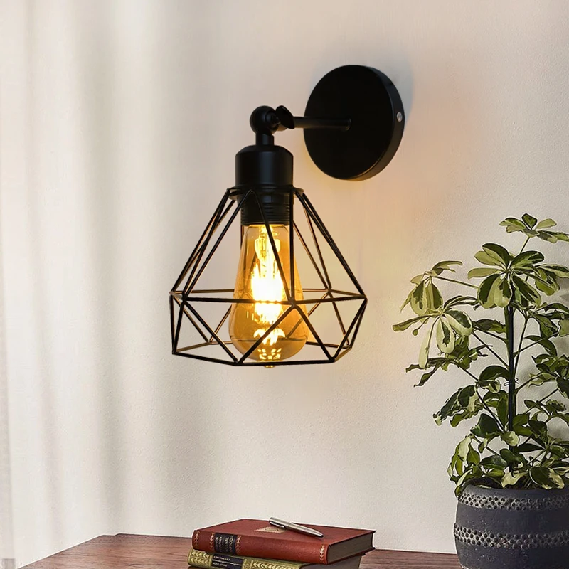 Vintage Retro Wandleuchte Wandlampe E27 Industriedekor Innenbeleuchtung Nachttischlampe Esszimmer Schlafzimmer Licht