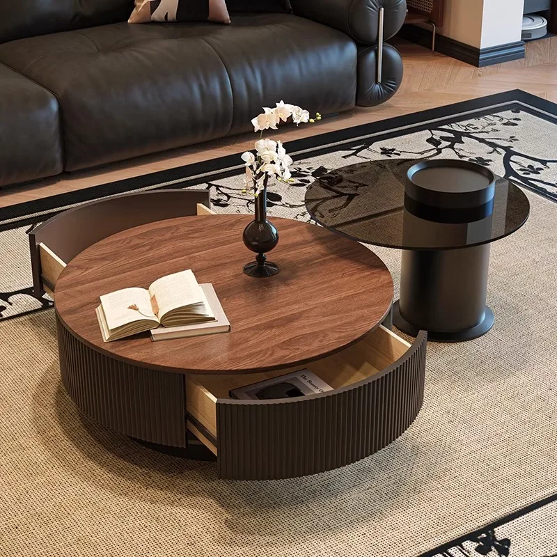 Neuer Couchtisch aus Massivholz für das Wohnzimmer, kleiner, moderner, schlichter, leichter Luxus-Couchtisch der gehobenen Klasse