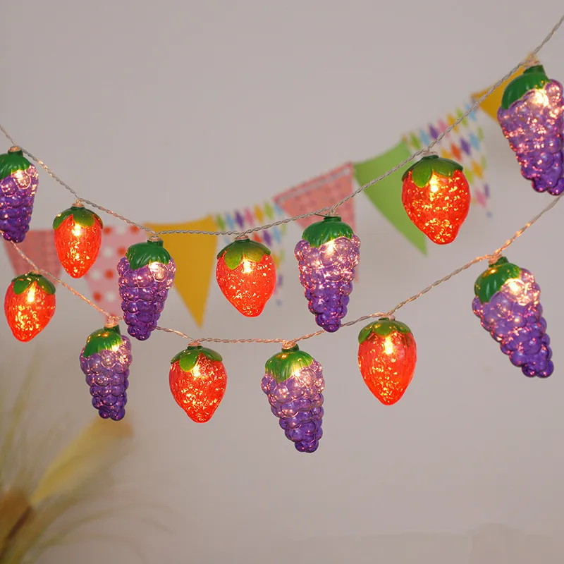 Früchte Patchwork DIY Led Lichterketten Party Decor Batterie USB Powered Lichterkette Hochzeit Hause Dekoration Lichter 919