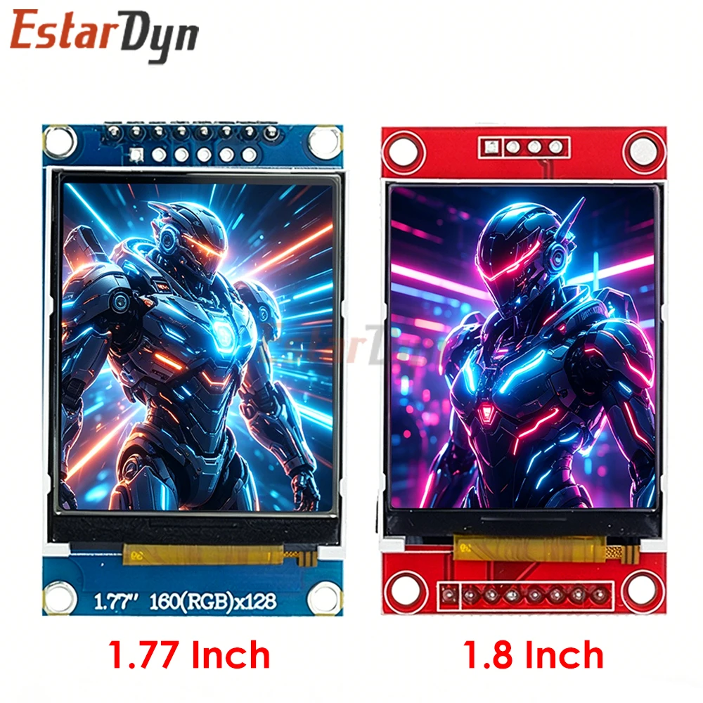 Estardyn 1,77 1,8 Zoll TFT LCD Modul LCD-Bildschirm SPI Seriell 51 Treiber 4 IO-Treiber TFT Auflösung 128*160 1,8 Zoll TFT-Schnittstelle Image
