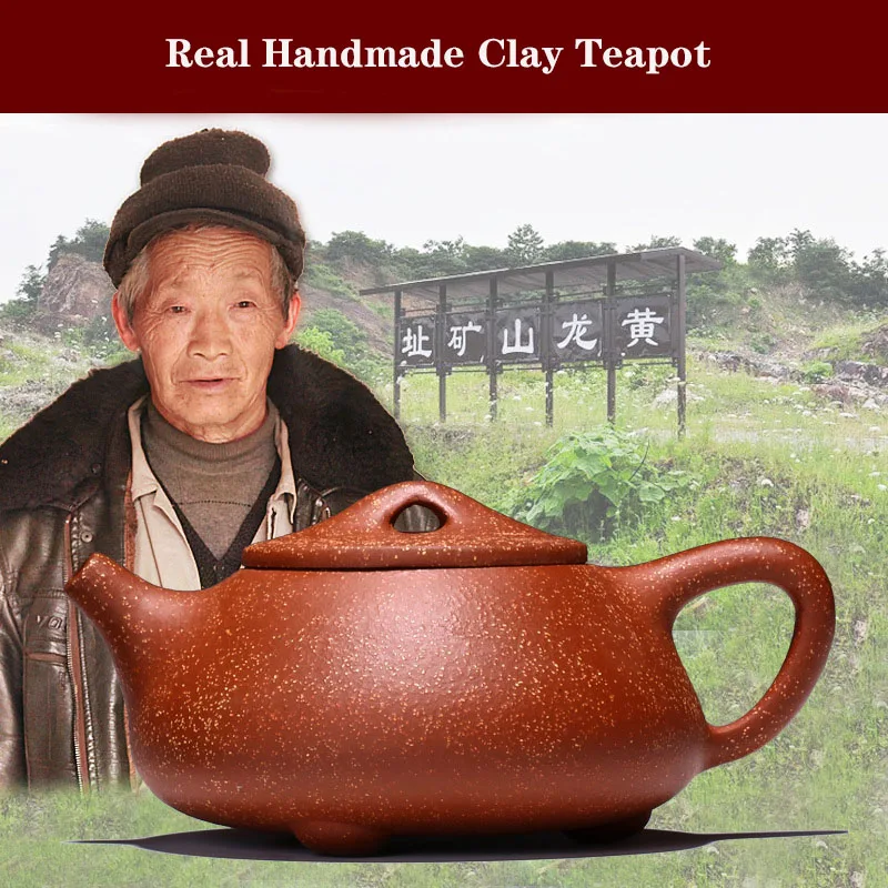 240CC Echte Handgemachte Yixing Ton Teekanne Chinesischen Wasserkocher Puer Tee-Set Kung Fu Zisha Teegeschirr Image