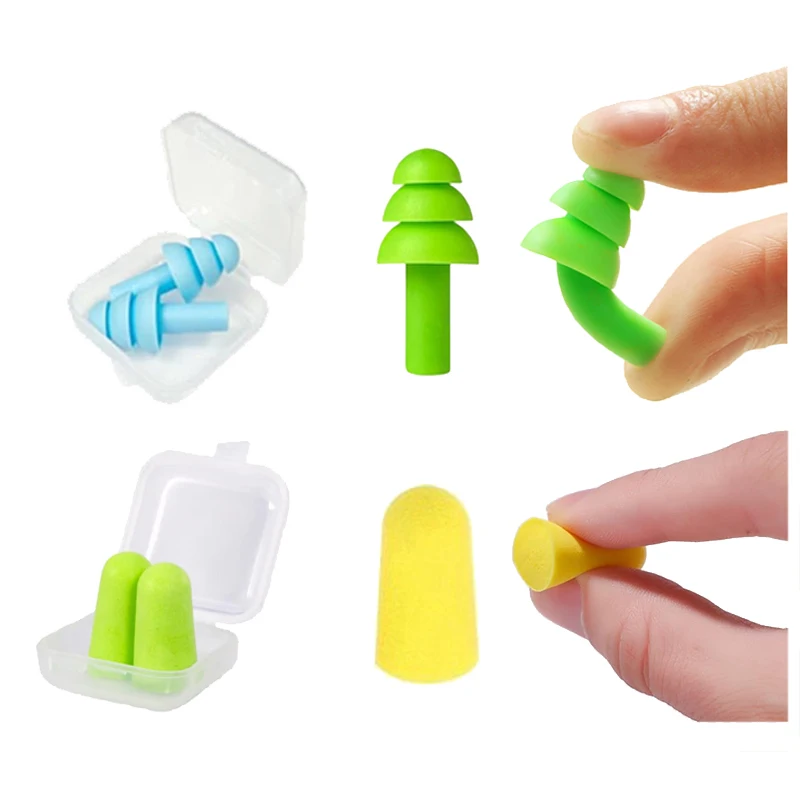 5/10/20 Paar weiche Ohrstöpsel mit Box, Geräuschreduzierung, Schwimm-Ohrstöpsel, wiederverwendbare Schlaf-Ohrstöpsel, Gehörschutz TMZ Image