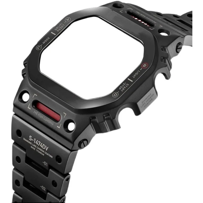 Modifizierter Mecha-Bausatz aus Edelstahl/Titanlegierung für Casio G-Shock GMW-B5000 DW5600/GW-B5600 GW-M5610 G-5600E/U Metallgehäuse und Armband Image