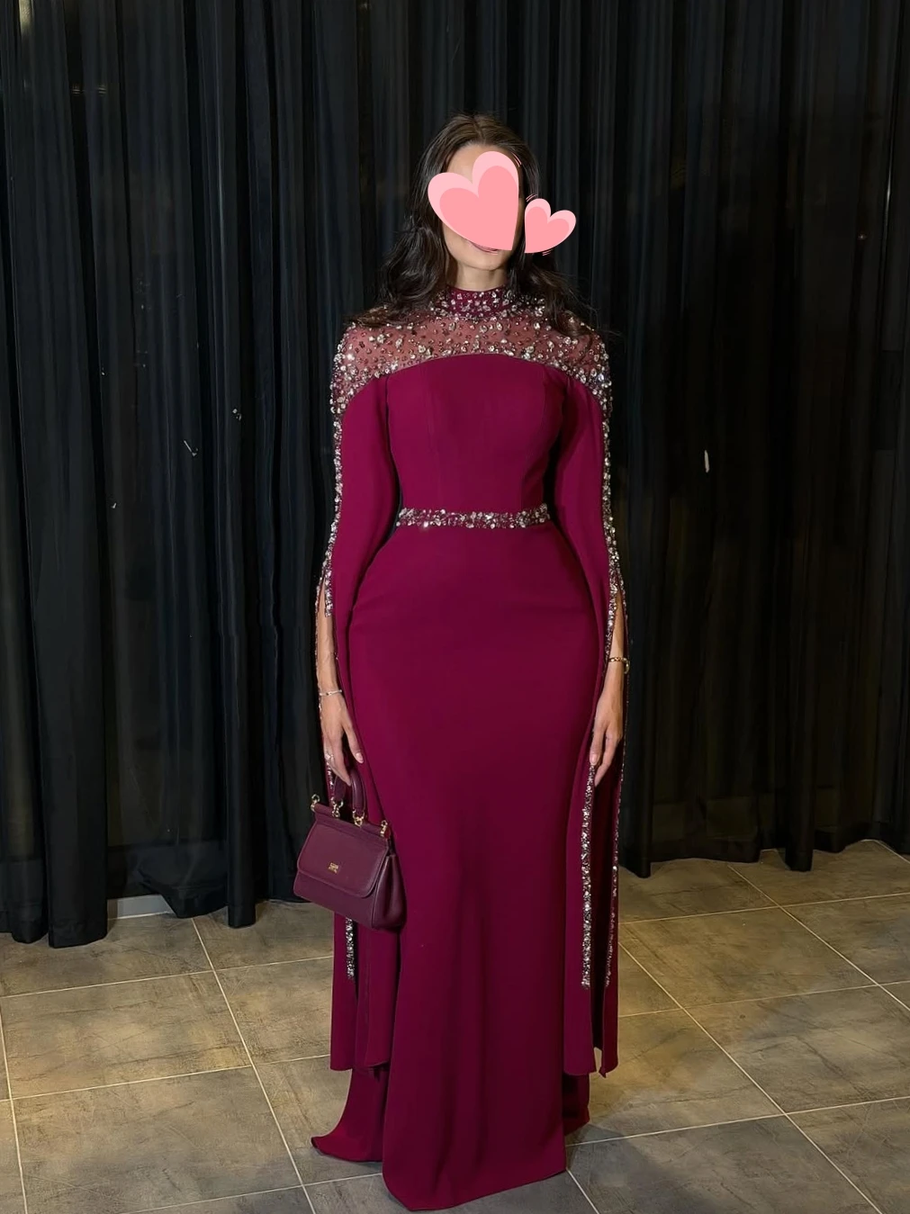 Oisslec Ballkleider, elegant, Vintage, süß, lila Kristallperlen, neu, maßgeschneidert, für formelle Anlässe, Abendkleid, Party-Kleider Image