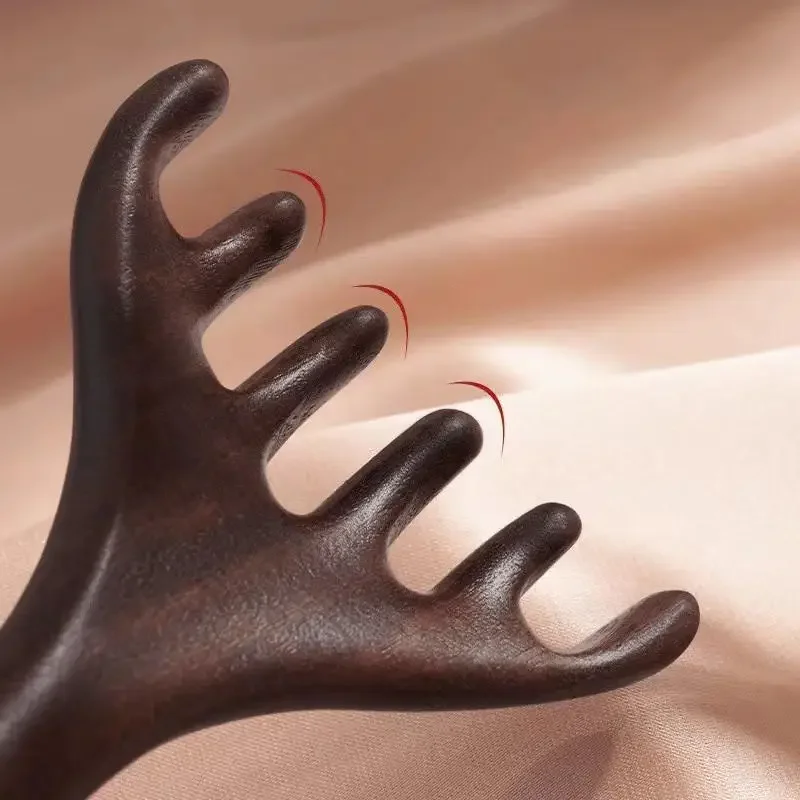 Therapie-Massagekamm für Kopf, Gesicht und Kopfhaut, Gua Sha Massagegerät, Natürlicher Gesichtsmassagekamm mit breiten Zähnen, Guasha Schabewerkzeug für Körpermassage