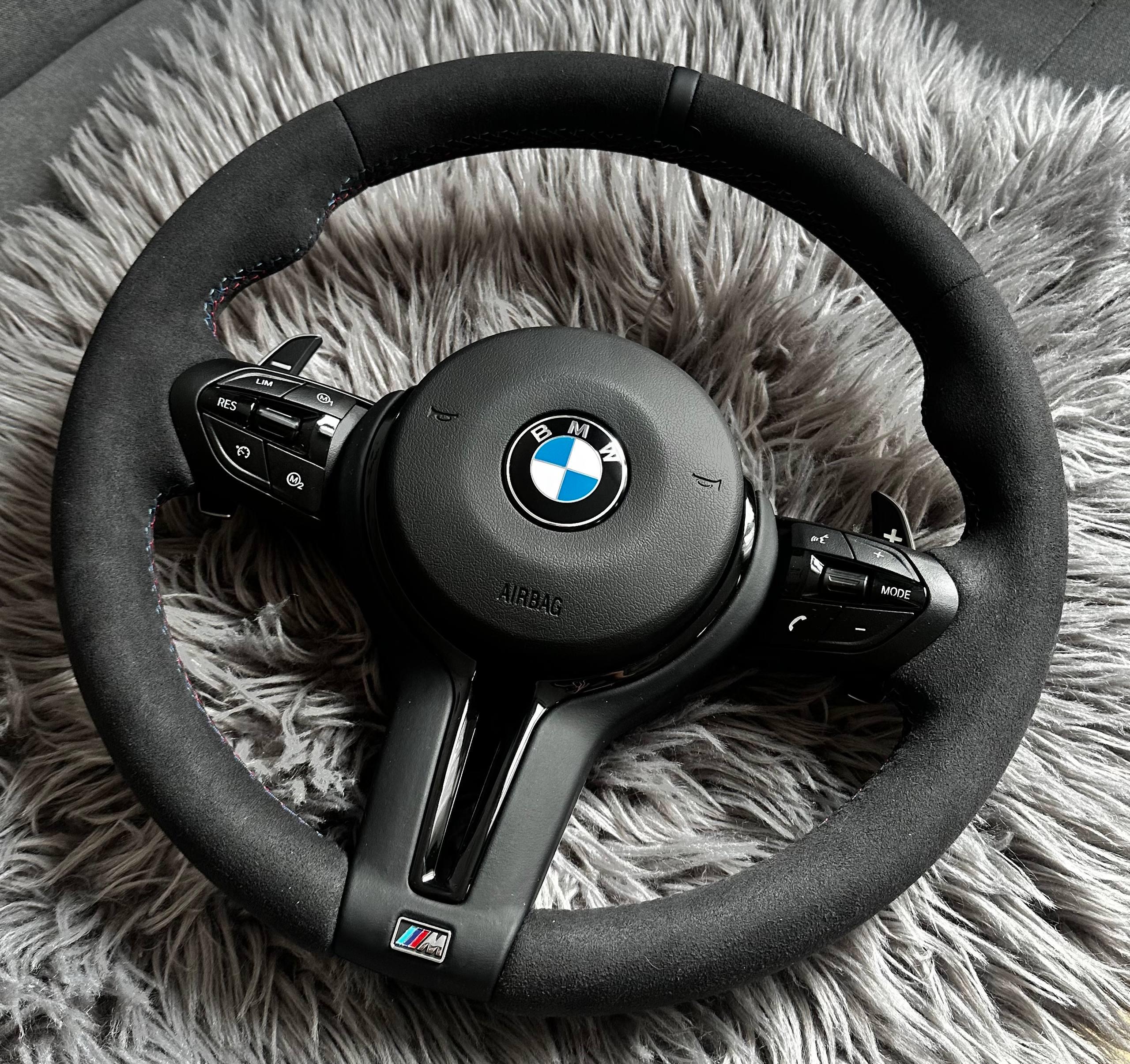Volante BMW M F30 F10 Indicatore ore 12 Pelle Alcantara F30 E70 F32 E90 F20 F22 F15 F16 F25 F31 F34 F10 F11 F12 F13 F06 F01 F02 F32 F20 F22