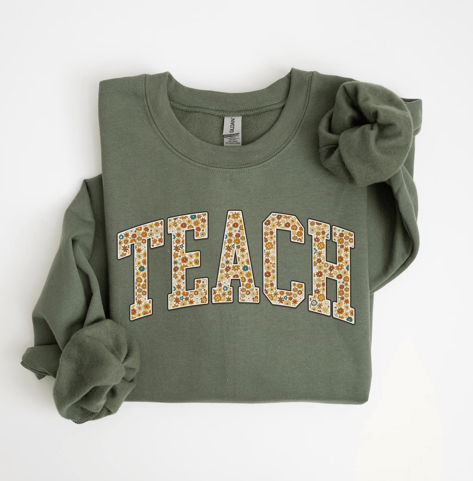 Floral Teach Sweatshirt Cute Teacher Crewneck Back To School Teacher Appreciation Gift blue 3xl t Shirt