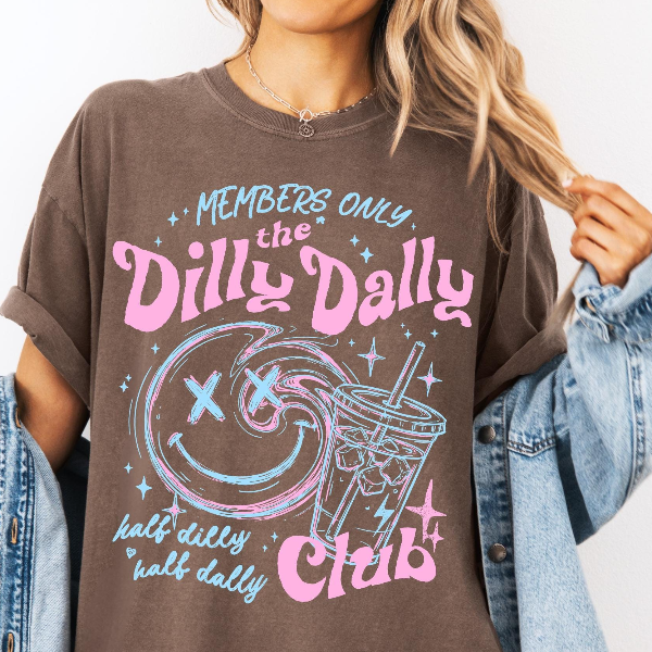 Dilly Dally Club Shirt Funny Introvert Lazy Girl Graphic Tee Trendy Outfit Gift navy xl sweatshirt