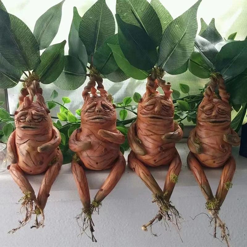 Mandrake Resin Garden Statue Fantasy Plant Figurine Outdoor And Home Decor Mandrake Resin Garden Statue Fantasy Plant Figurine Outdoor And Home Decor