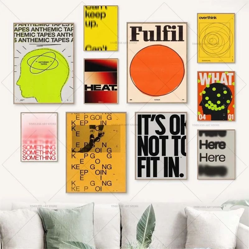 Modern Inspirational Quote Canvas Poster Retro Typography Wall Art For Home Decor 20 15.7 19.7 In No Frame