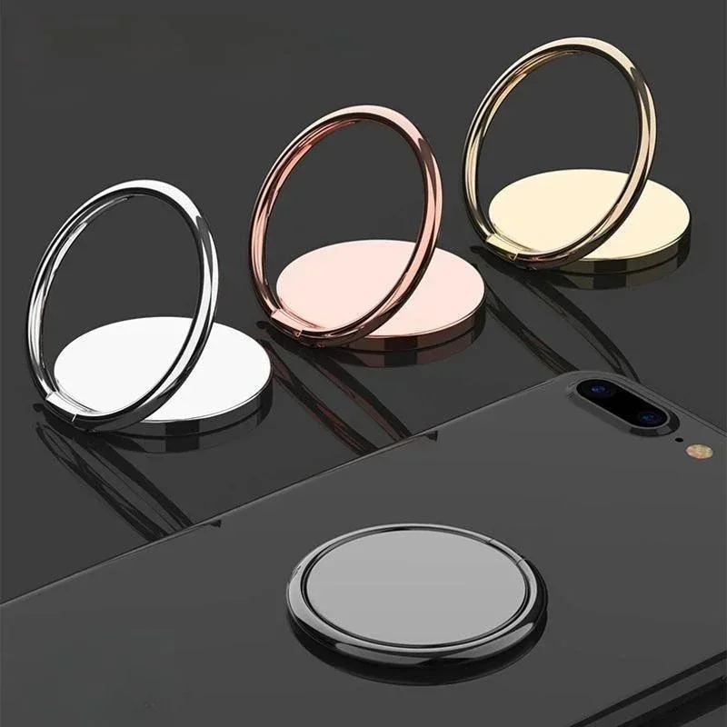 Rotating Phone Ring Holder Stand With Grip And Kickstand golden