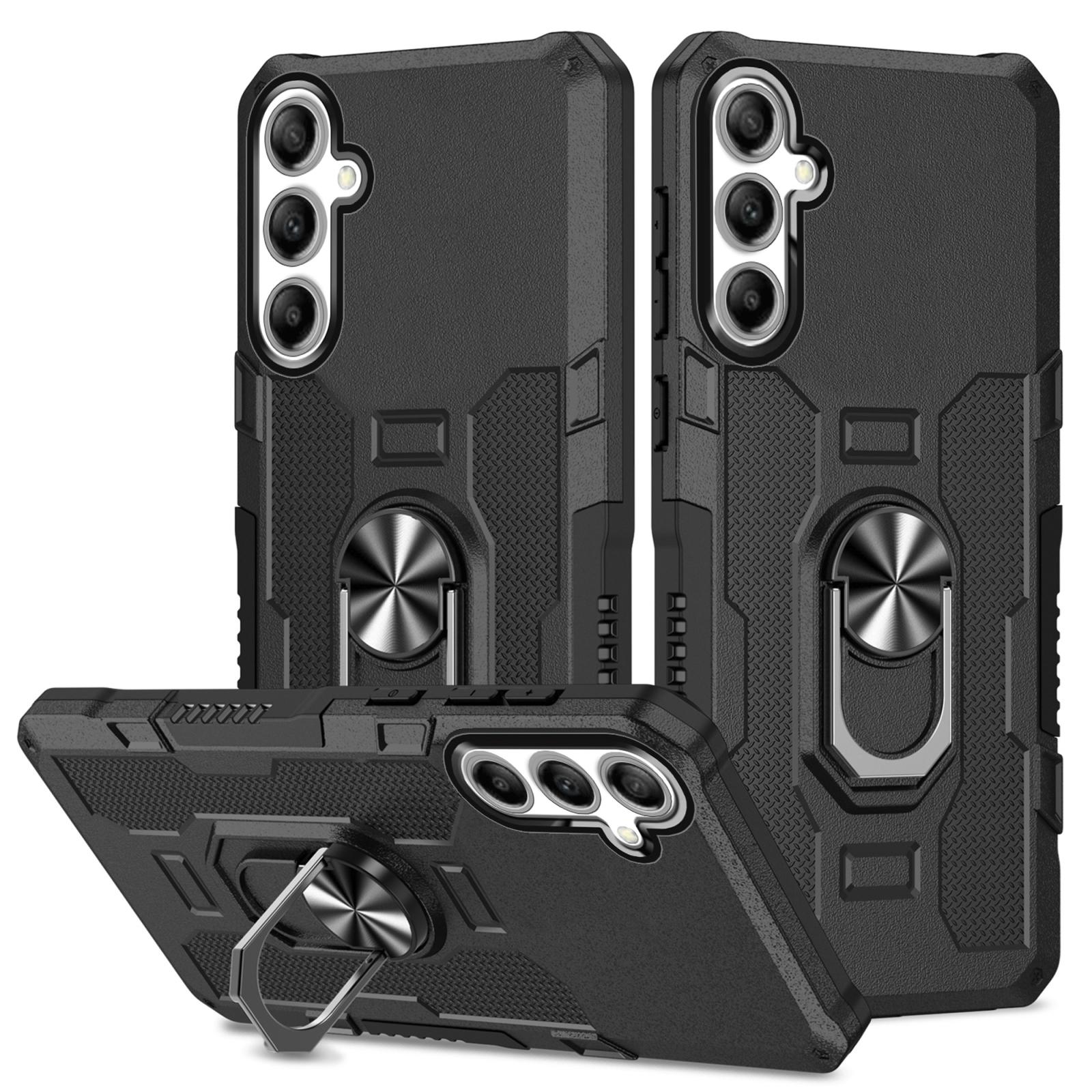 Samsung Galaxy Ring Holder Case Shockproof Armor Kickstand Cover For Samsung Galaxy A16 5G blue