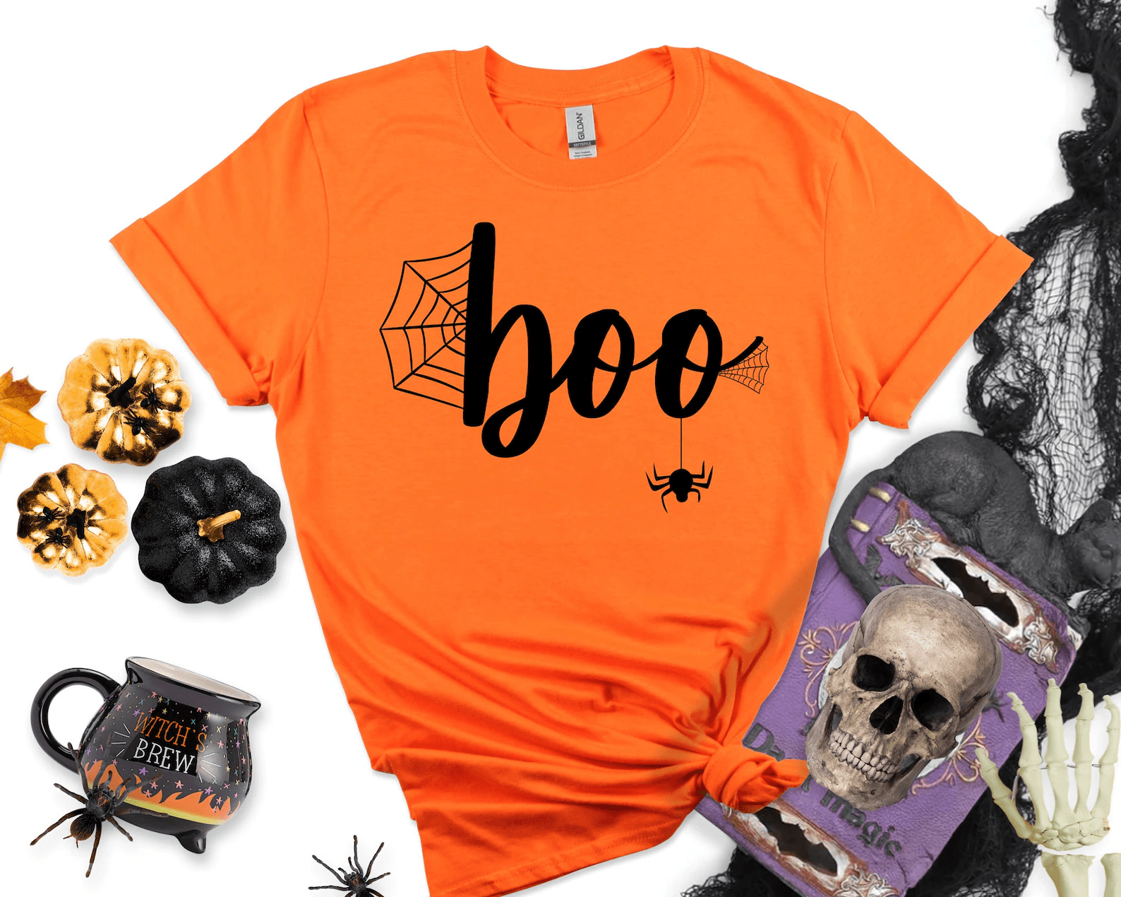 Boo Halloween Shirt Funny Witch Trick Or Treat Graphic Tee Cute Spooky Gift For Women white 2xl sweatshirt