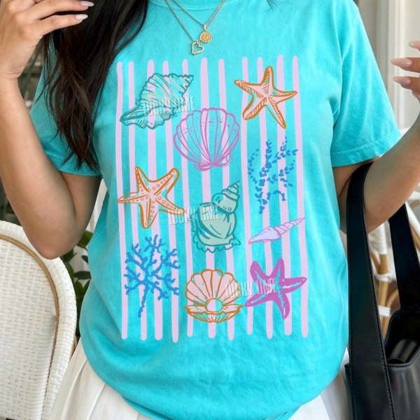 Seashell Shirt, Beach Shirt, Summer Graphic Tee, Ocean Lover, Sea Shell Tee, Summer Vacation T shirt, Womens Beach Shirt peach 3xl sweatshirt