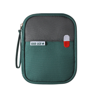 Large Capacity Waterproof Medicine Organizer Portable First Aid Kit Storage green