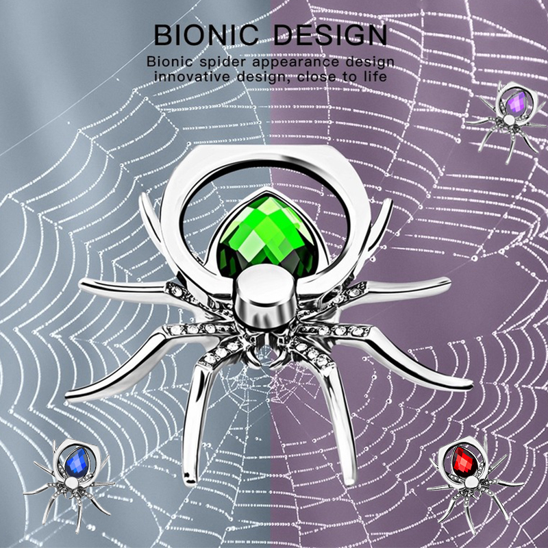 Mobile Spider Ring Phone Holder Luxury Diamond Cell Phone Finger Grip Holder For Iphone 360 Phone Expanding Stand Finger Holder purple