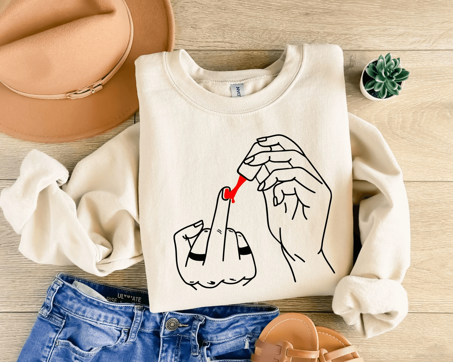 Organic Cotton Feminist T Shirt Girl Power Nail Polish Graphic Tee, Trendy Feminism Shirt For Women mustard l t Shirt