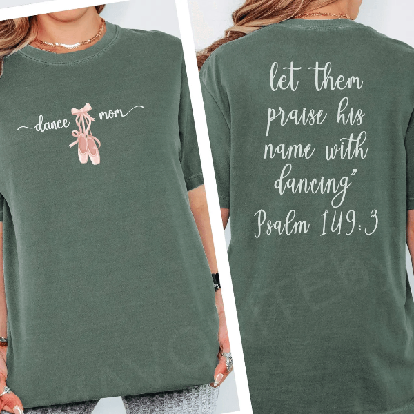 Christian Ballet Mom Shirt Comfort Colors Dance Mom Tee Mama Faith Gift lavender Pink xl t Shirt