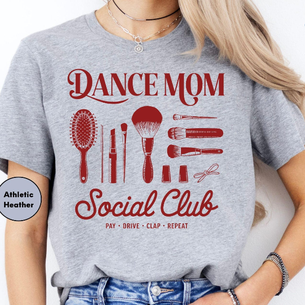 Dance Mom Social Club Shirt Funny Dance Mom Graphic Tee Cute Recital Mom T Shir grey xl t Shirt