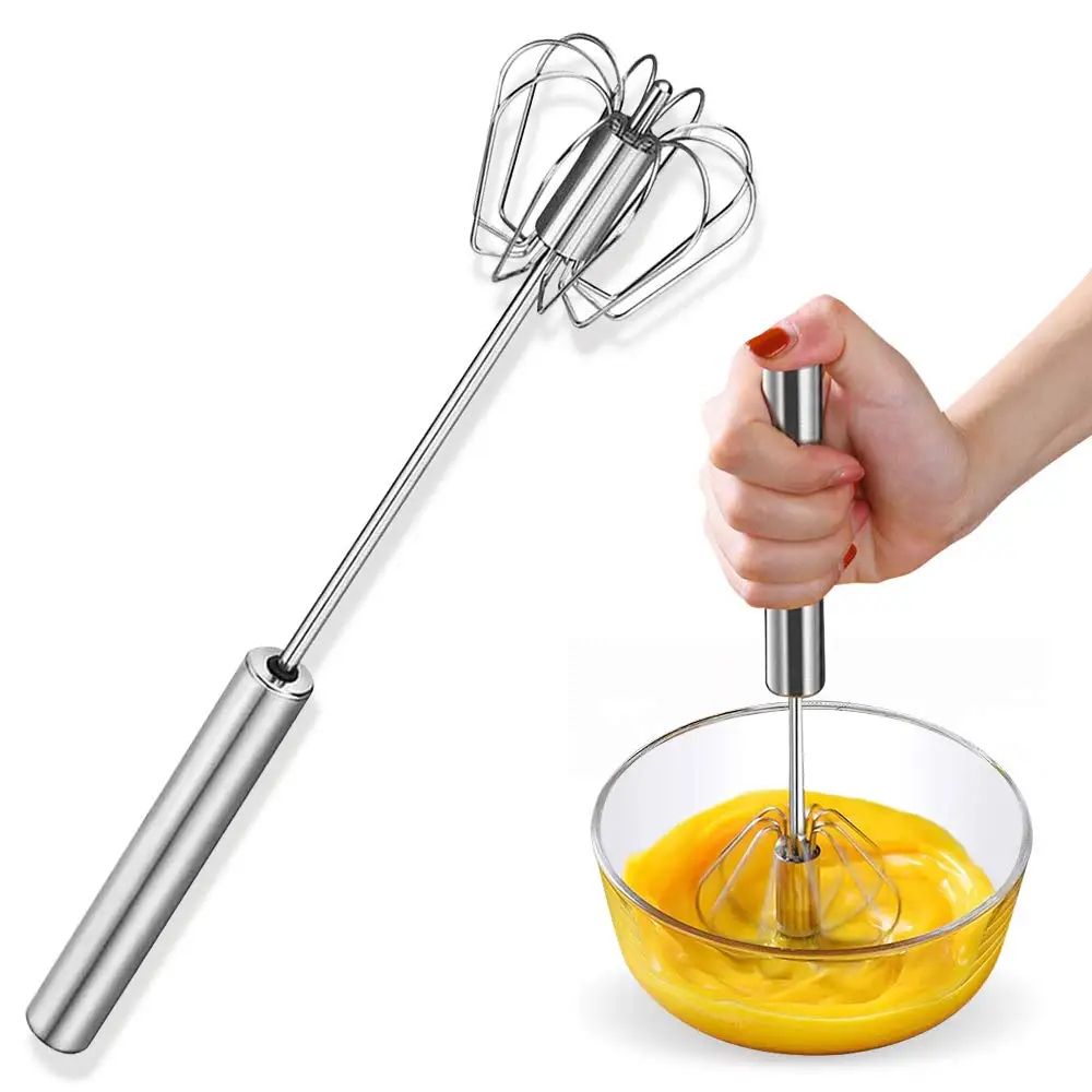 4 Speed Manual Hand Mixer Battery Free Handheld Blender For Baking & Cooking 4 Speed Manual Hand Mixer Battery Free Handheld Blender For Baking & Cooking