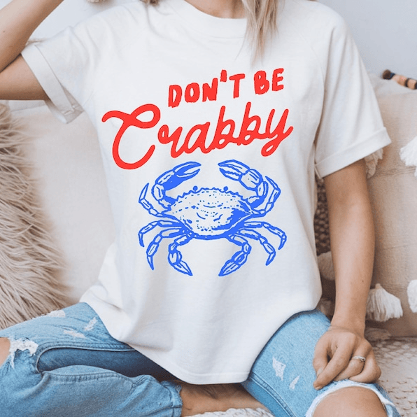 Dont Be Crabby Shirt Funny Crab Graphic Tee Summer Beach Humor Gift black 2xl t Shirt