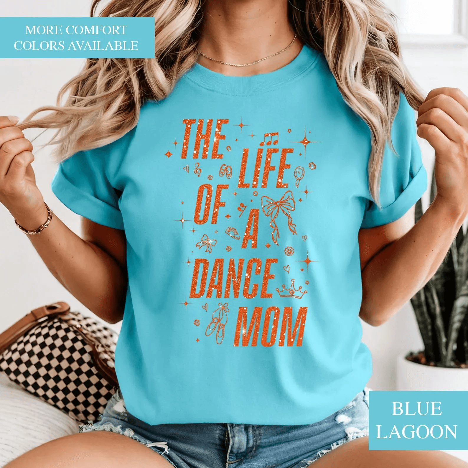 The Life Of A Dance Mom Shirt Comfort Colors Mom Life Tee Gift blue m sweatshirt
