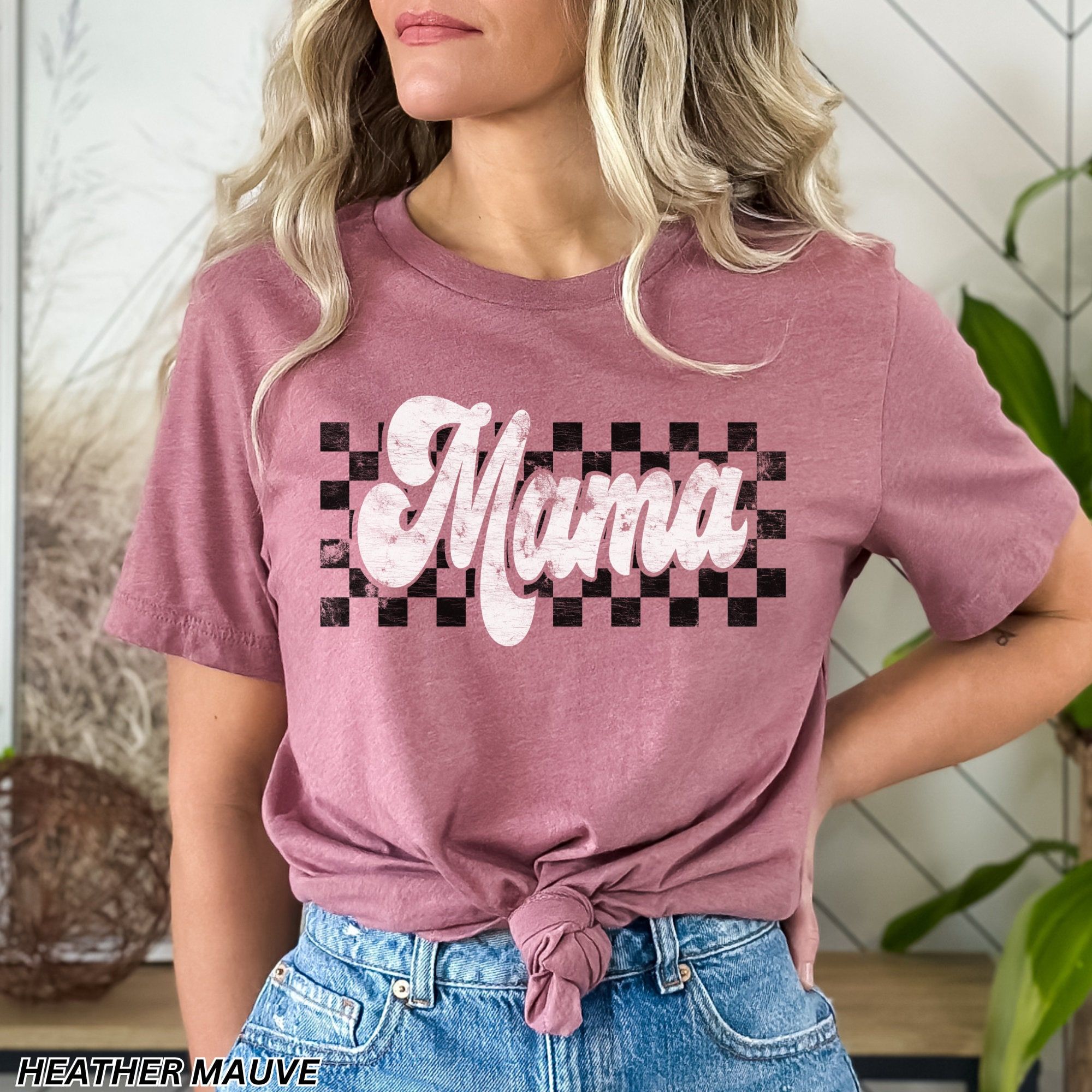 Checkered Mama Shirt, Retro Mama Shirt, Mother's Day Gift, Mom Life Shirt, Motherhood Shirt, Cute Mom Shirt, Mom Gift blue 2xl t Shirt