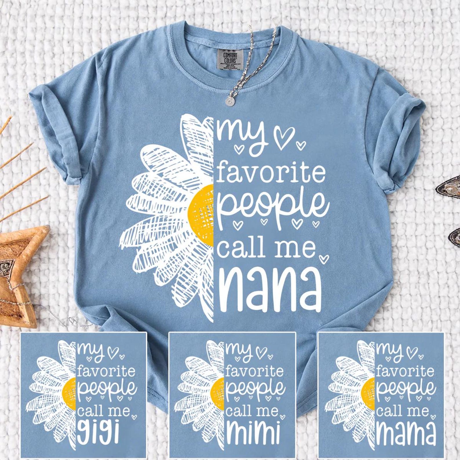 My Favorite People Call Me Nana Shirt Personalized Grandma Graphic Tee Cute Floral T Shirt maroon 2xl t Shirt