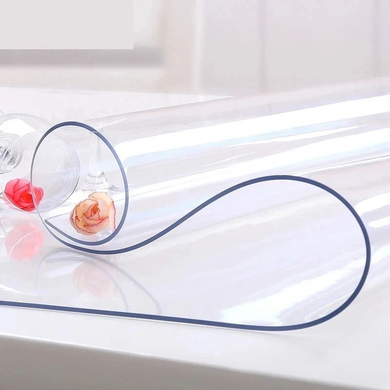 Clear PVC Table Protector Transparent Waterproof Table Cover Mat transparent 2.0 Mm 70x120 Cm